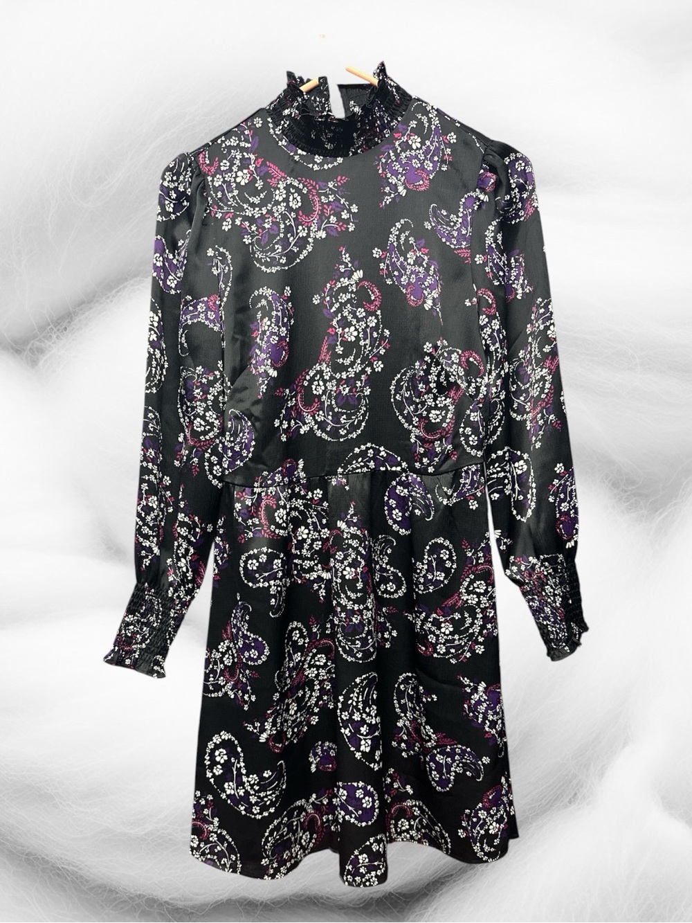 loft black paisley  floral dress.new